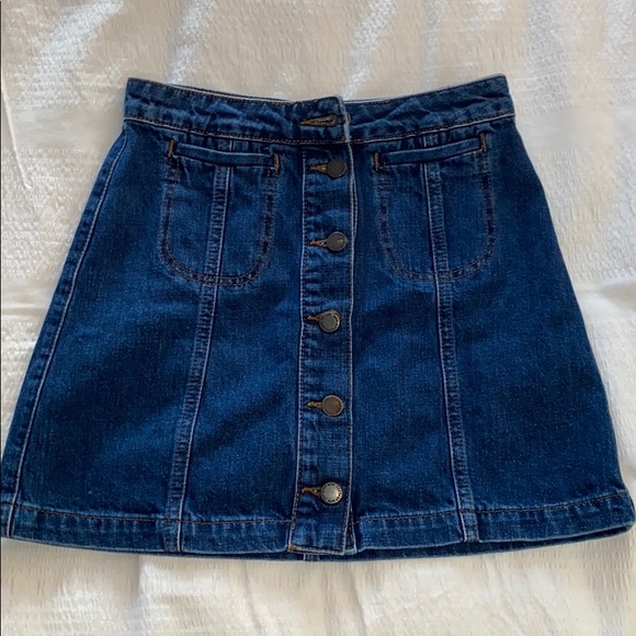 Topshop denim button down skirt - Picture 1 of 3